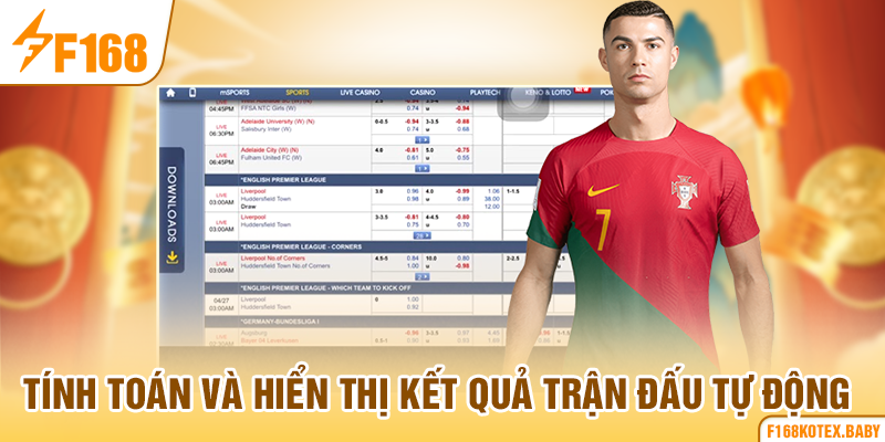 Tính toán và hiển thị kết quả trận đấu tự động